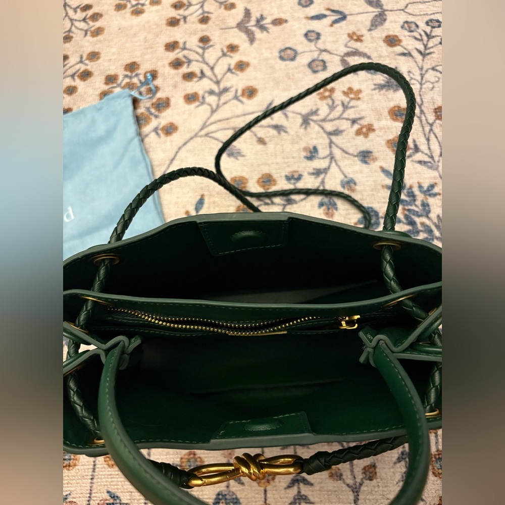 Fred and Tiffany woven leather top handle shoulder bag hunter green - Picture 13 of 15